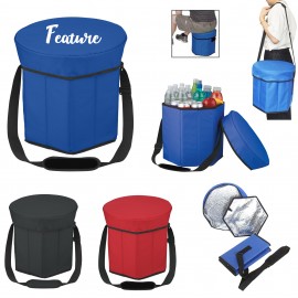 Personalized Portable Folding Hexagon Cooler Seat Ice Bag Chair