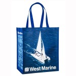 Logo Imprinted Full-Color Laminated Non-Woven Grocery Tote Bag 13"x15"x8"