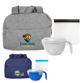 Personalized Heathered Noodle & Sandwich Lunch Set