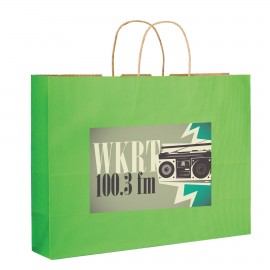 Custom Printed Matte Color Paper Shopper Tote Bag w/ Full Color (16"x6"x13") - Color Evolution  Custom Printed Matte Color Paper Shopper Tote Bag w/ Full Color (16"x6"x13") - Color Evolution
