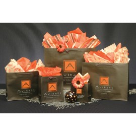 Custom Imprinted Matte Dark Chocolate Brown Traditional Shape Paper Euro Tote (16"x4.75"x13")  Custom Imprinted Matte Dark Chocolate Brown Traditional Shape Paper Euro Tote (16"x4.75"x13")