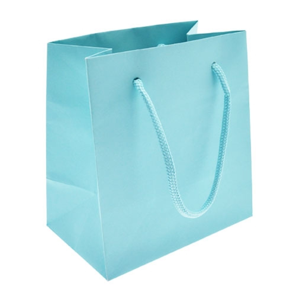 Logo Imprinted Euro Tint Tote Bag (5 1/2"x3 1/2"x6") (Robins Egg Blue) Logo Imprinted Euro Tint Tote Bag (5 1/2"x3 1/2"x6") (Robins Egg Blue)