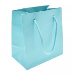 Logo Imprinted Euro Tint Tote Bag (5 1/2"x3 1/2"x6") (Robins Egg Blue)