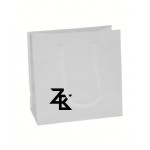 Ink Imprinted Matte Eurotote Bags (6 1/2"x3 1/2"x6 1/2") (White) Custom Printed