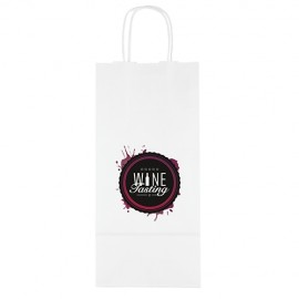 Custom Imprinted Vino White Shopper Bag (ColorVista)  Custom Imprinted Vino White Shopper Bag (ColorVista)