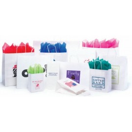 Vanity White Kraft Shopping Bag (10"x5"x13") Custom Imprinted