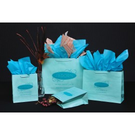 Non-Laminated Sky Blue Euro Tote (16"x4.75"x13") Custom Printed