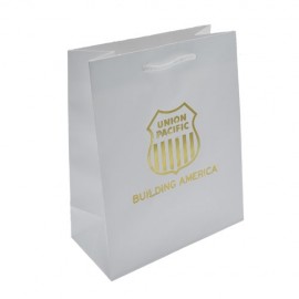 Logo Imprinted Hot Stamped Matte Finish Eurotote Bag (8"x4"x10")  Logo Imprinted Hot Stamped Matte Finish Eurotote Bag (8"x4"x10")