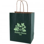 Custom Printed Solid Tinted Kraft Shopping Bag (8.27"x4.33"x10.63")