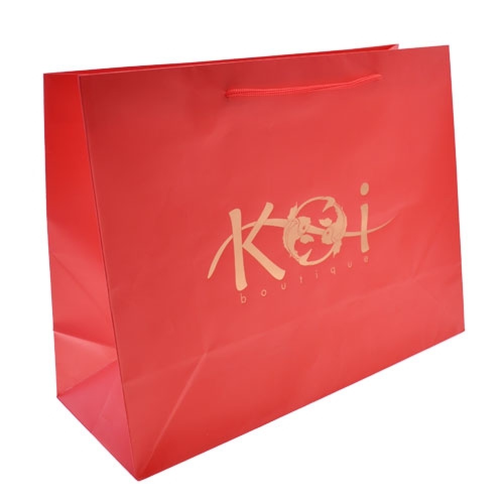 Custom Printed Colored Matte Finish Eurotote Bag (16"x6"x12") (Red) Custom Printed Colored Matte Finish Eurotote Bag (16"x6"x12") (Red)