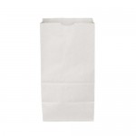 Logo Imprinted White Kraft 12# Paper SOS/ Grocery Bag (7.12"x4.5"x13.75")
