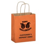 Logo Imprinted Halloween Paper Shopping Bags Pumpkins
