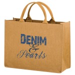 Custom Imprinted HURRICANE - Washable Kraft Paper Tote Bag w/ Contoured Handles (16"x6"x12")