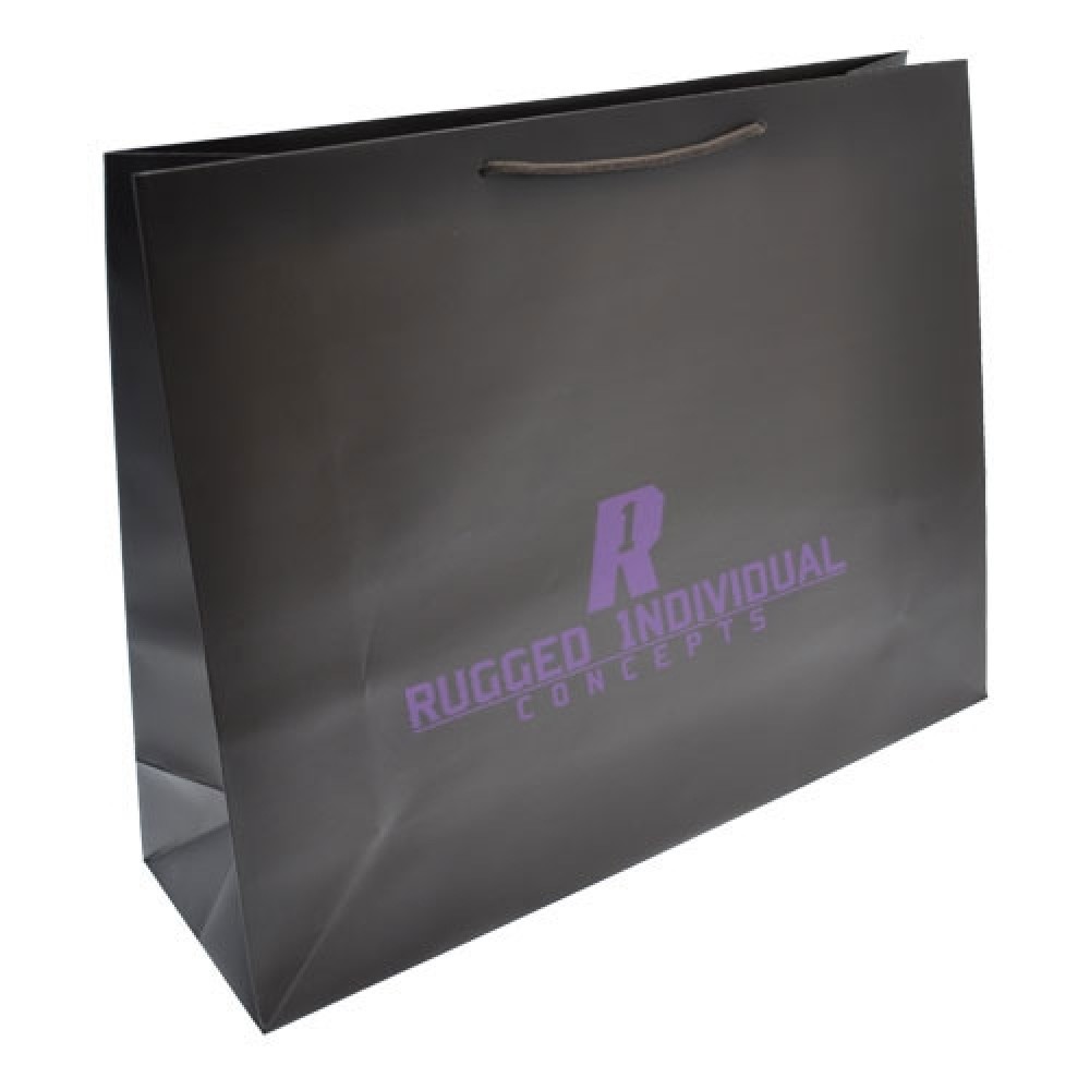 Ink Printed Matte Finish Eurotote Bag (20"x6"x16") (Chocolate Brown) Custom Printed Ink Printed Matte Finish Eurotote Bag (20"x6"x16") (Chocolate Brown) Custom Printed
