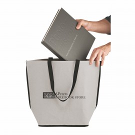 Custom Imprinted LIGHTNING - Washable Kraft Paper Oversize Tote Bag w/ Contoured Bottom (20"x9"x16")