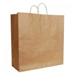 ECO Natural Kraft Shopping Bag (18"x7"x18.75") Custom Imprinted