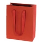 Premium Cotton Twill Handle Eurototes (5"x4"x6") (Ink Printed) (Red) Logo Imprinted