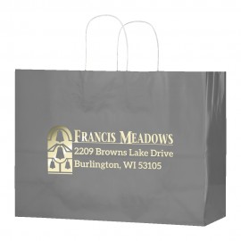 2-Bottle Kraft Paper Horizontal Tote Custom Printed