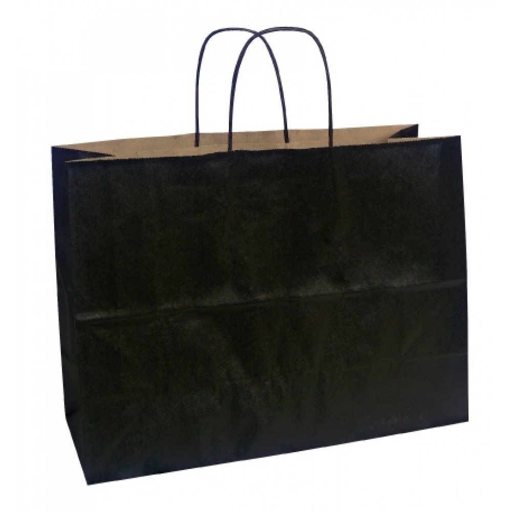 Custom Imprinted 100% Recycled Tinted Tan Kraft Paper Shopping Bag 16"x6"x12"
