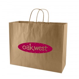 Custom Printed Natural Kraft Shopping Bag (16"x6"x12")