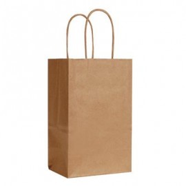 ECO Natural Kraft S.E. Shopping Bag (5 1/2"x3 1/4"x8 3/8") Logo Imprinted  ECO Natural Kraft S.E. Shopping Bag (5 1/2"x3 1/4"x8 3/8") Logo Imprinted