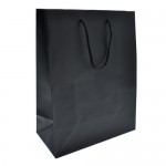 Custom Imprinted Colored Matte Finish Eurotote Bag (10"x5"x13") (Black)