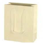 Premium Cotton Twill Handle Eurototes (5"x4"x6") (Hot Stamped) (Ivory) Custom Imprinted