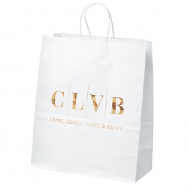 Custom Printed Citation White Shopper (Foil)