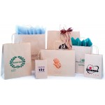 Custom Imprinted Oatmeal Paper Shopping Bag (16"x6"x19 1/4")