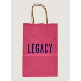 Logo Imprinted Terra Cotta Shadow Stripe Bag (5.5"x3.25"x8.375")  Logo Imprinted Terra Cotta Shadow Stripe Bag (5.5"x3.25"x8.375")