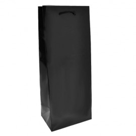 Colored Matte Finish Custom Eurotote Bag (5"x3 1/2"x13") (Black) Logo Imprinted