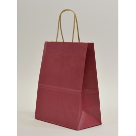 Logo Imprinted Solid Tint on Kraft Cabernet Bag (8"x4.5"x10.25")