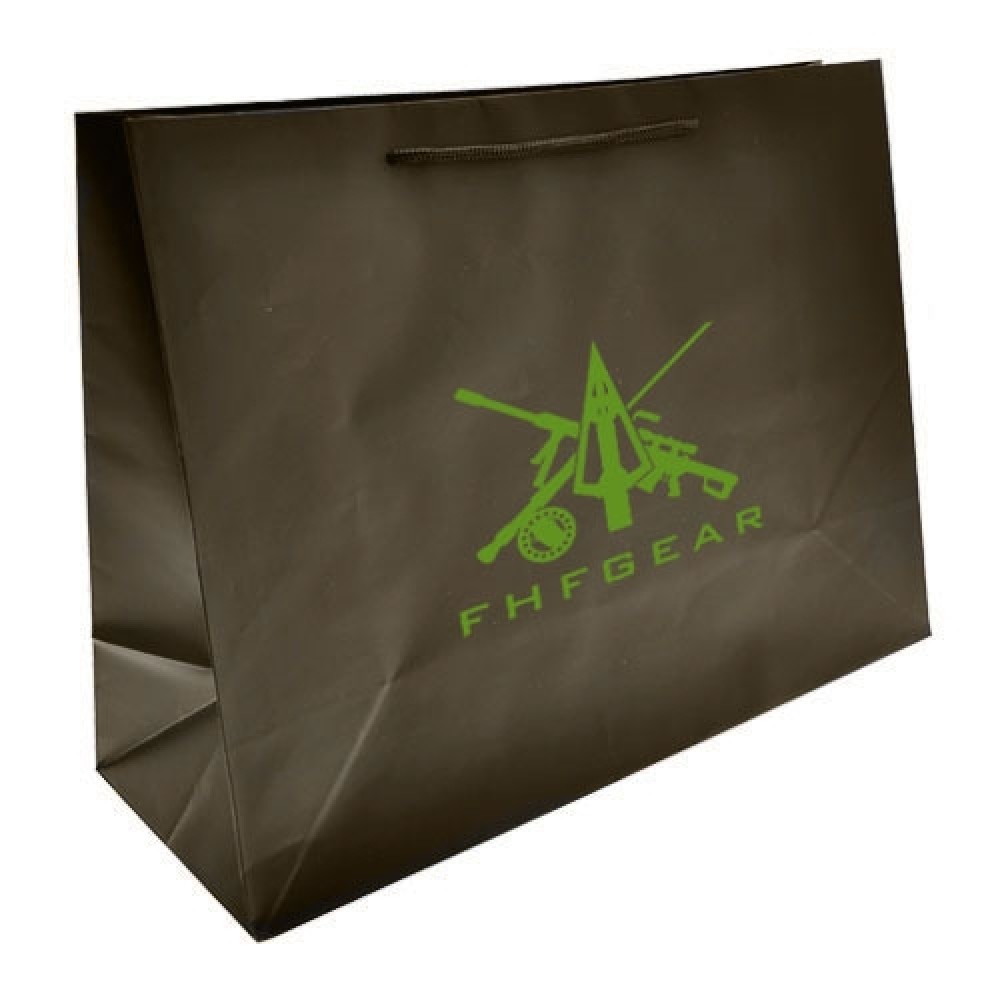 Ink Imprinted Matte Eurotote Bag (16"x6"x12") (Chocolate Brown) Custom Imprinted Ink Imprinted Matte Eurotote Bag (16"x6"x12") (Chocolate Brown) Custom Imprinted