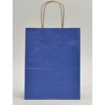 Custom Imprinted Solid Tint on Kraft Parade Blue Bag (8"x4.5"x10.25")