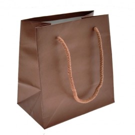 Logo Imprinted Aubrey Collection Eurotote Bag (5 1/2"x3 1/2"x6") (Copper Brown)