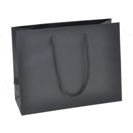 Colored Matte Finish Eurotote Bag (9"x3 1/4"x7") (Chocolate Brown) Custom Printed