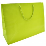 Colored Matte Finish Eurotote Bag (16"x6"x12") (Lime Green) Logo Imprinted