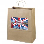 Logo Imprinted Eco Citation Kraft-Brown Shopper Bag (Brilliance- Matte Finish)