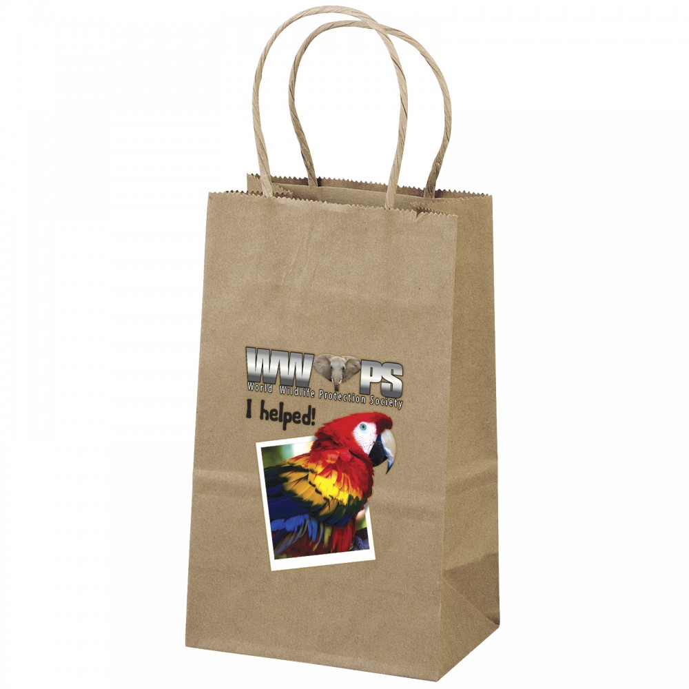 Custom Printed Eco Pup Kraft-Brown Shopper Bag (ColorVista)