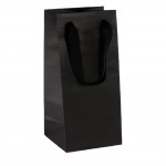 Custom Printed Premium Cotton Twill Handle Eurototes (8.5"x 4.5"x15") (Hot Stamped) (Black)