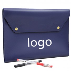 Custom Printed Snap Envelope Leather Document Bag