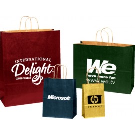 Logo Imprinted Matte Colored Paper Shopping Bag (8"x 4"x 10")