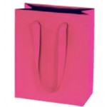 Custom Imprinted Premium Cotton Twill Handle Eurototes (10"x5"x13") (Hot Stamped) (Fuchsia Pink)