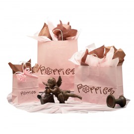 Custom Printed Medium Soft Pearl Pink Ice Shopping Bag (16"x6"x13")