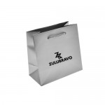 Ink Imprinted Matte Eurotote Bags (6 1/2"x3 1/2"x6 1/2") (Silver) Custom Imprinted