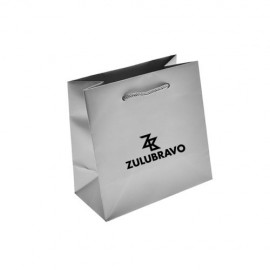 Ink Imprinted Matte Eurotote Bags (6 1/2"x3 1/2"x6 1/2") (Silver) Custom Imprinted