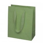 Logo Imprinted Premium Cotton Twill Handle Eurototes (5"x4"x6") (Ink Printed) (Aruba Green)