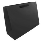 Premium Cotton Twill Handle Eurototes (16"x6"x12") (Hot Stamped) (Black) Custom Imprinted