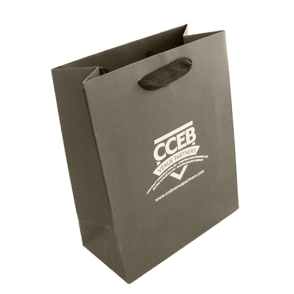 Custom Printed Premium Cotton Twill Handle Eurototes (8"x4"x10") (Hot Stamped) (Gray) Custom Printed Premium Cotton Twill Handle Eurototes (8"x4"x10") (Hot Stamped) (Gray)