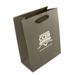 Custom Printed Premium Cotton Twill Handle Eurototes (8"x4"x10") (Hot Stamped) (Gray)